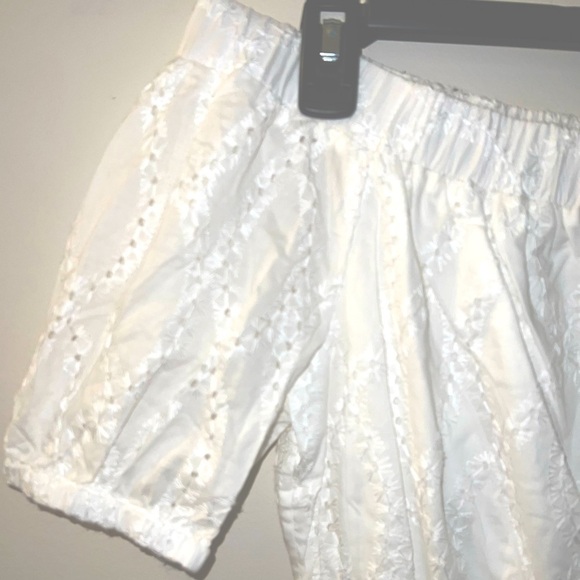 MICHAEL MICHAEL KORS WHITE Eyelet-Embroidered Off-the-Shoulder Dress SIZE XS NWT - Picture 4 of 4